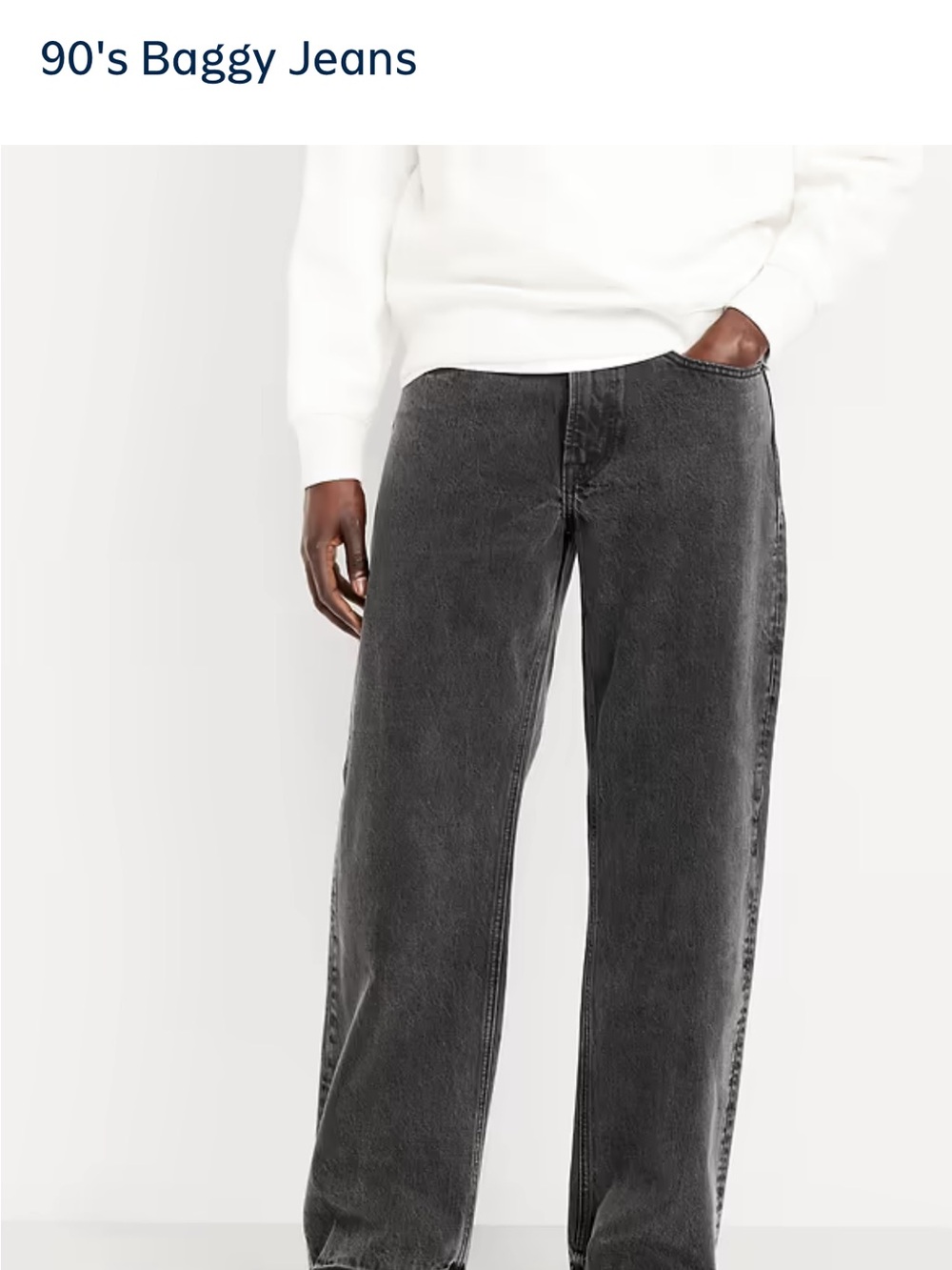 Old Navy Men's Washed Black 90’s Baggy Jeans